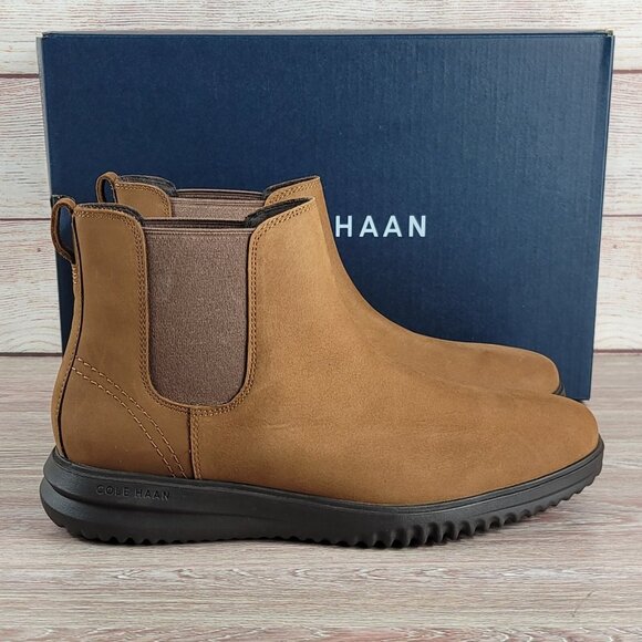 NEW Cole Haan Grand Chelsea Boots Men Size 11.5 Nubuck Dress Casual Chukka Shoes - Picture 3 of 10